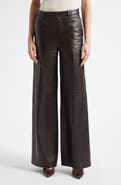 NOUR HAMMOUR Coda Wide Leg Leather Pants