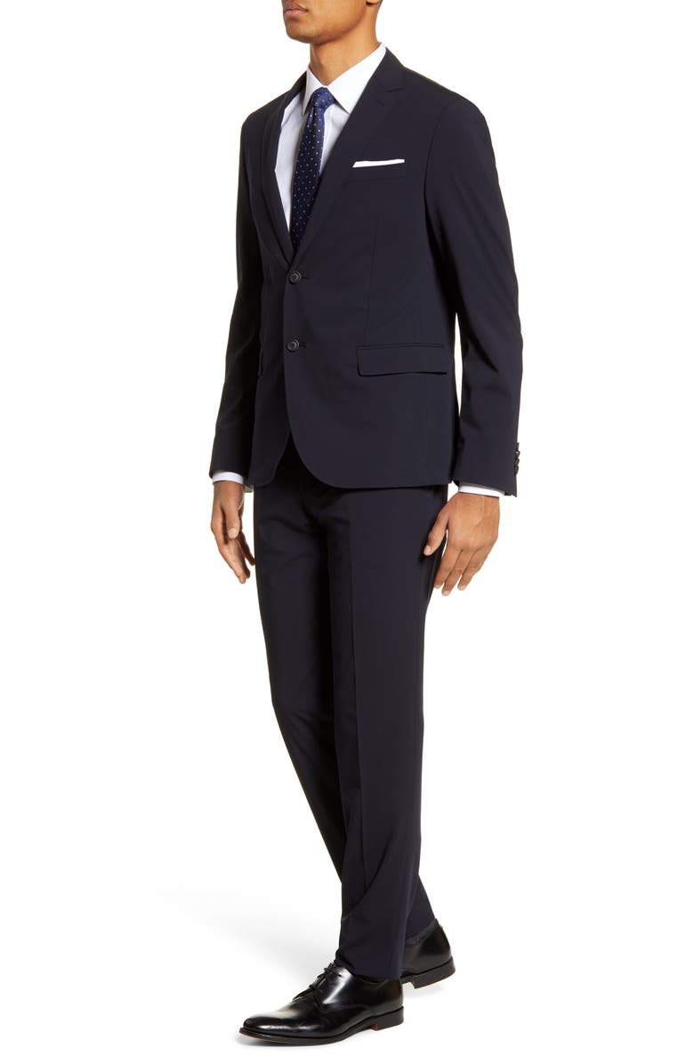 BOSS Neight/Byte Trim Fit Solid Stretch Wool Blend Travel Suit, Alternate, color,