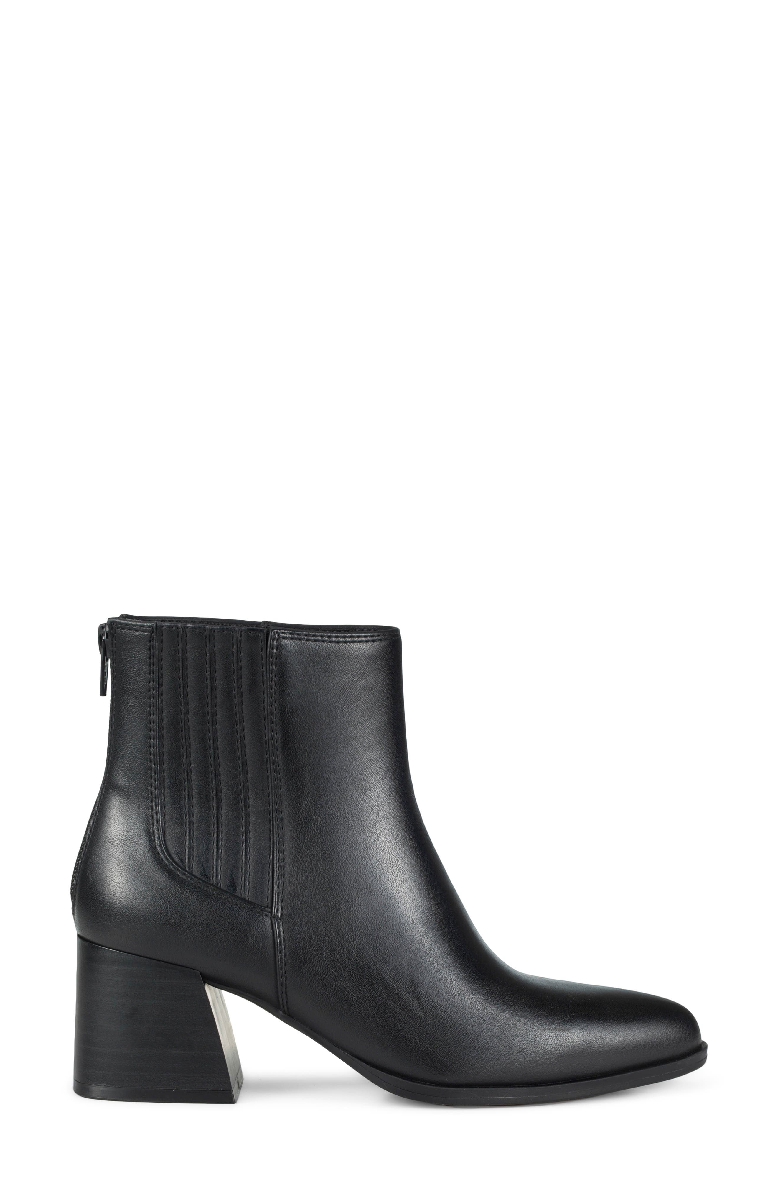 Biana Block Heel Bootie, Alternate, color, BLACK SMOOTH