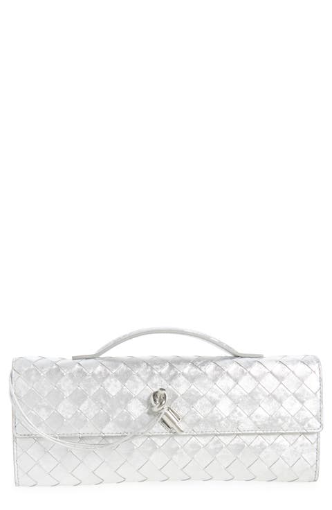 Andiamo Intrecciato Satin Clutch