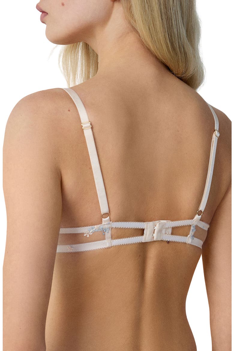 Flowers N°9 Underwire Balconette Bra, Alternate, color, LIGHT BLUE