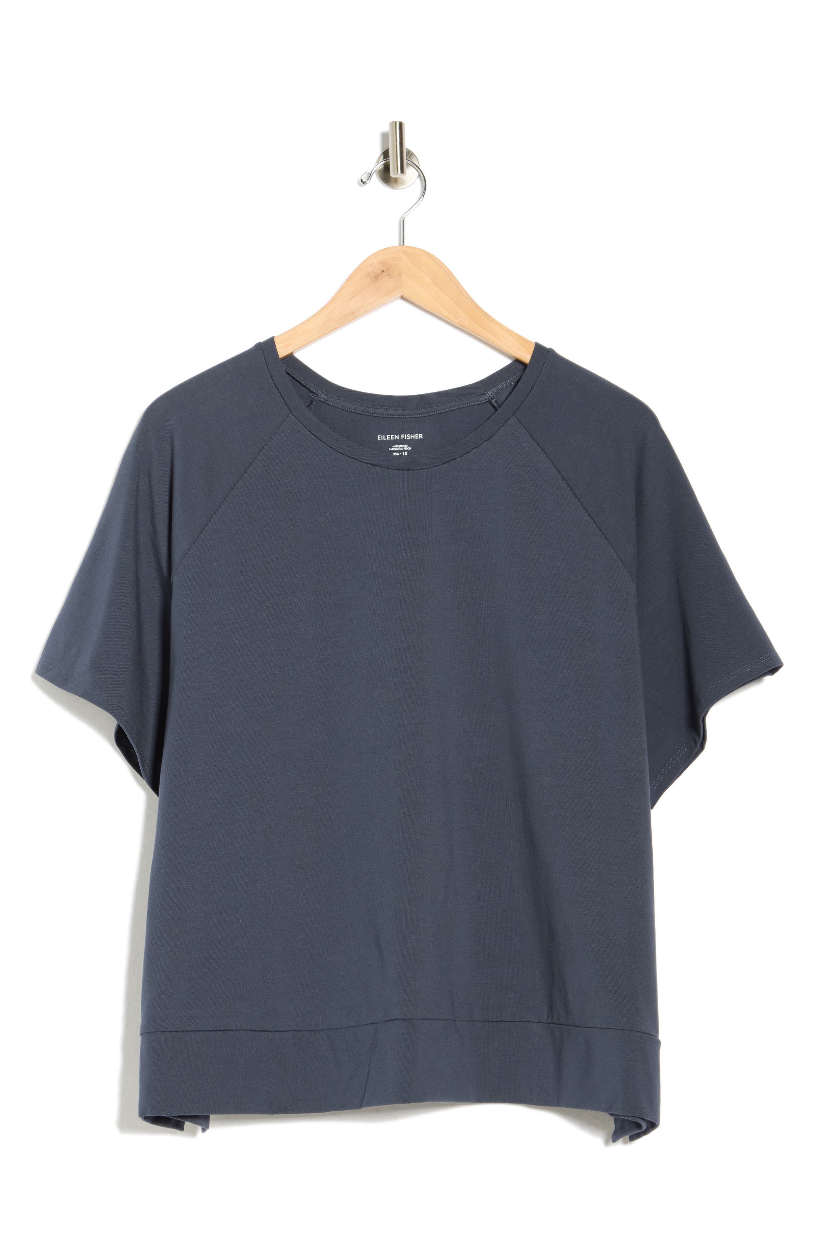 Eileen Fisher Organic Cotton Stretch Jersey Knit T-Shirt
