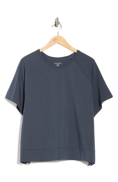 Organic Cotton Stretch Jersey Knit T-Shirt (Plus)