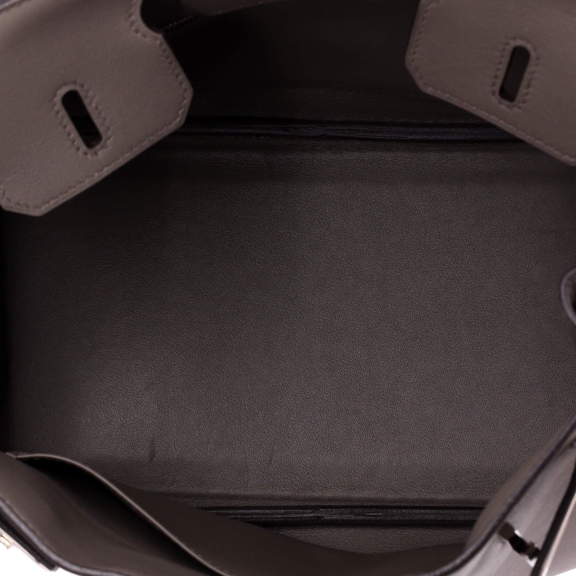 Pre-Owned Hermes Birkin Handbag Grey Swift with Palladium Hardware 25, Alternate, color, Etain