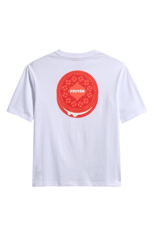 Icecream Kids' Crunch Cotton Graphic T-shirt In White