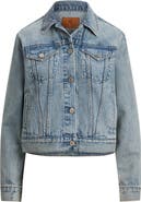 Lauren Ralph Lauren Paizley Rigid Denim Trucker Jacket
