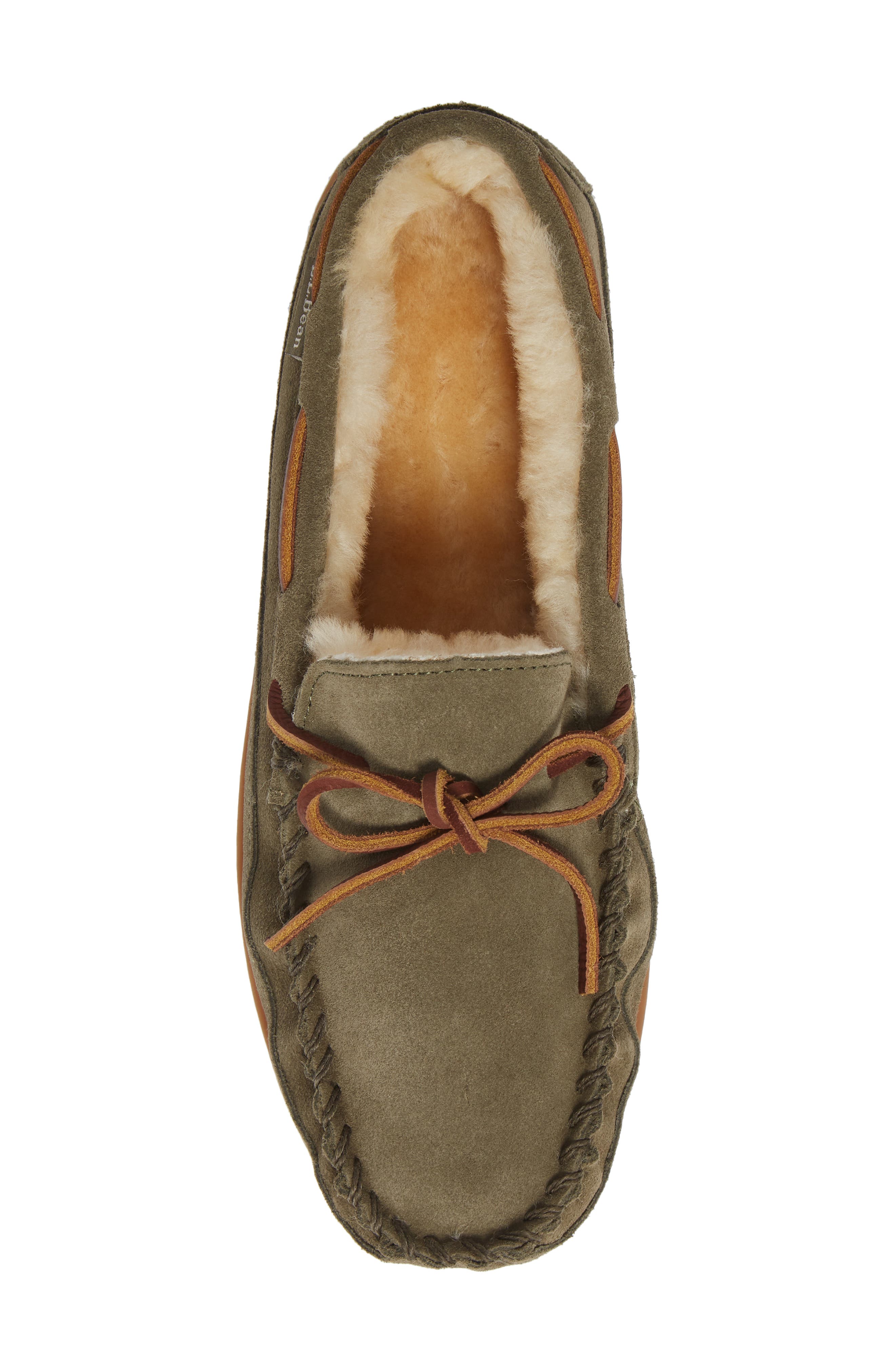 Wicked Good Moccasin Slipper, Alternate, color, KELP GREEN
