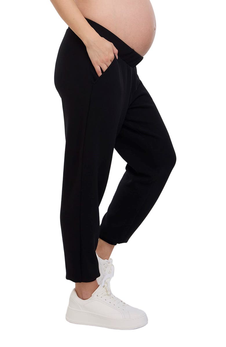 MOTHERHOOD MATERNITY Under the Belly Side Pockets Scuba Knit Jogger, Alternate, color, 