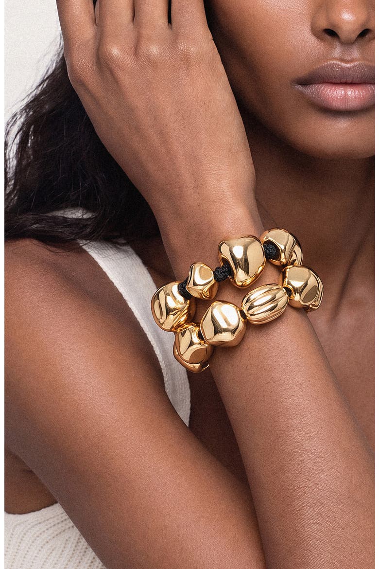 Gilded Glow Set of 2 Cord Bracelets, Alternate, color, GOLD