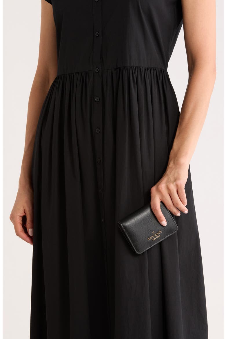 madison saffiano leather wallet, Alternate, color, BLACK