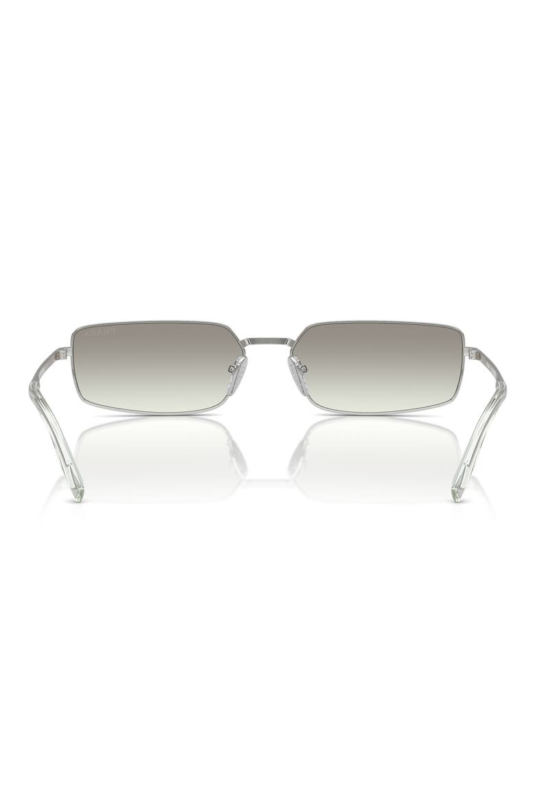 59mm Rectangular Sunglasses, Alternate, color, SILVER