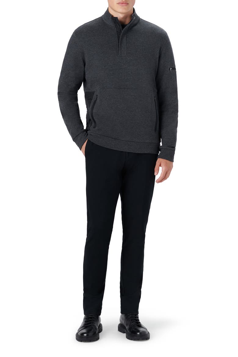 Quarter Zip Sweatshirt, Alternate, color, ASPHALT