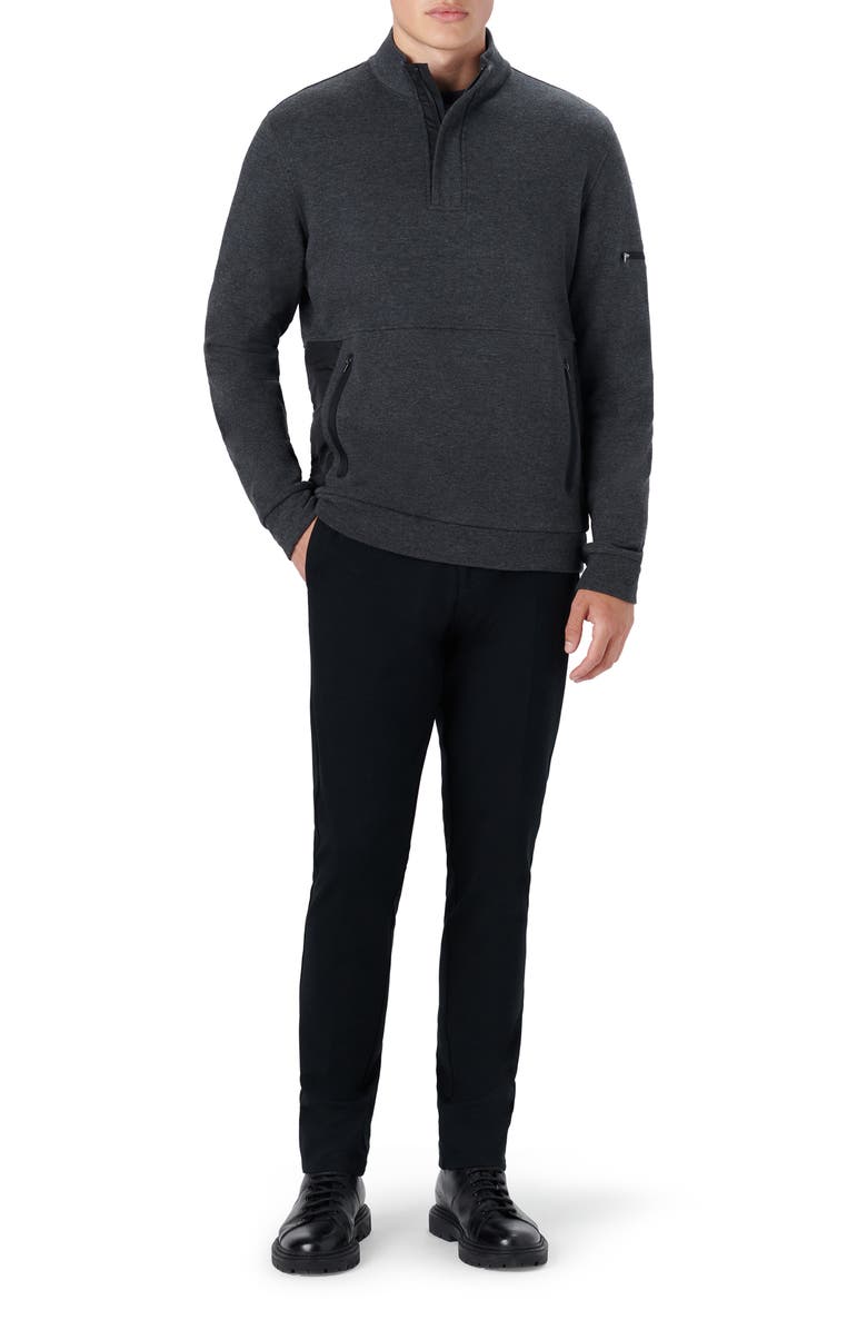 Bugatchi Quarter Zip Sweatshirt, Alternate, color,