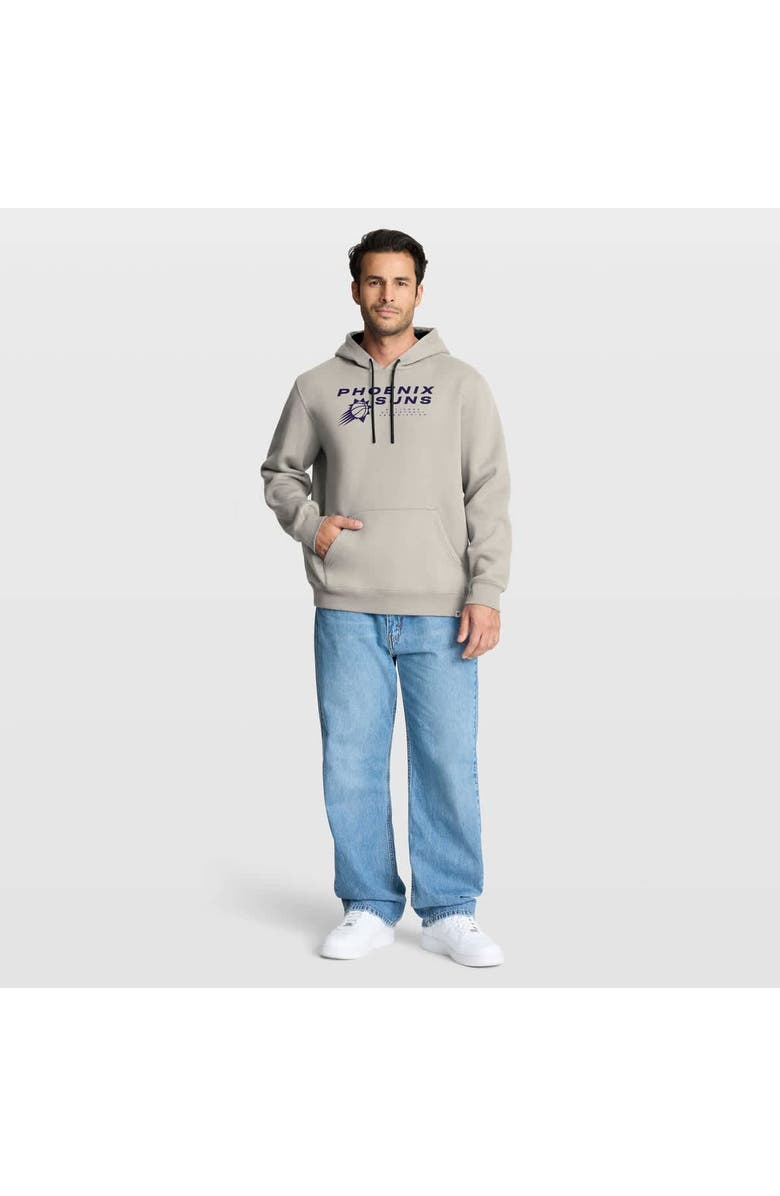 FANATICS Men's Fanatics Off White Phoenix Suns Crossover Collection Blocked Shot Premium Pullover Hoodie, Alternate, color, Cream