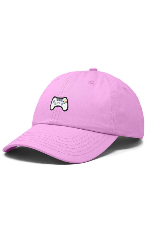 Dalix Game Controller Embroidered Hat In Light Pink