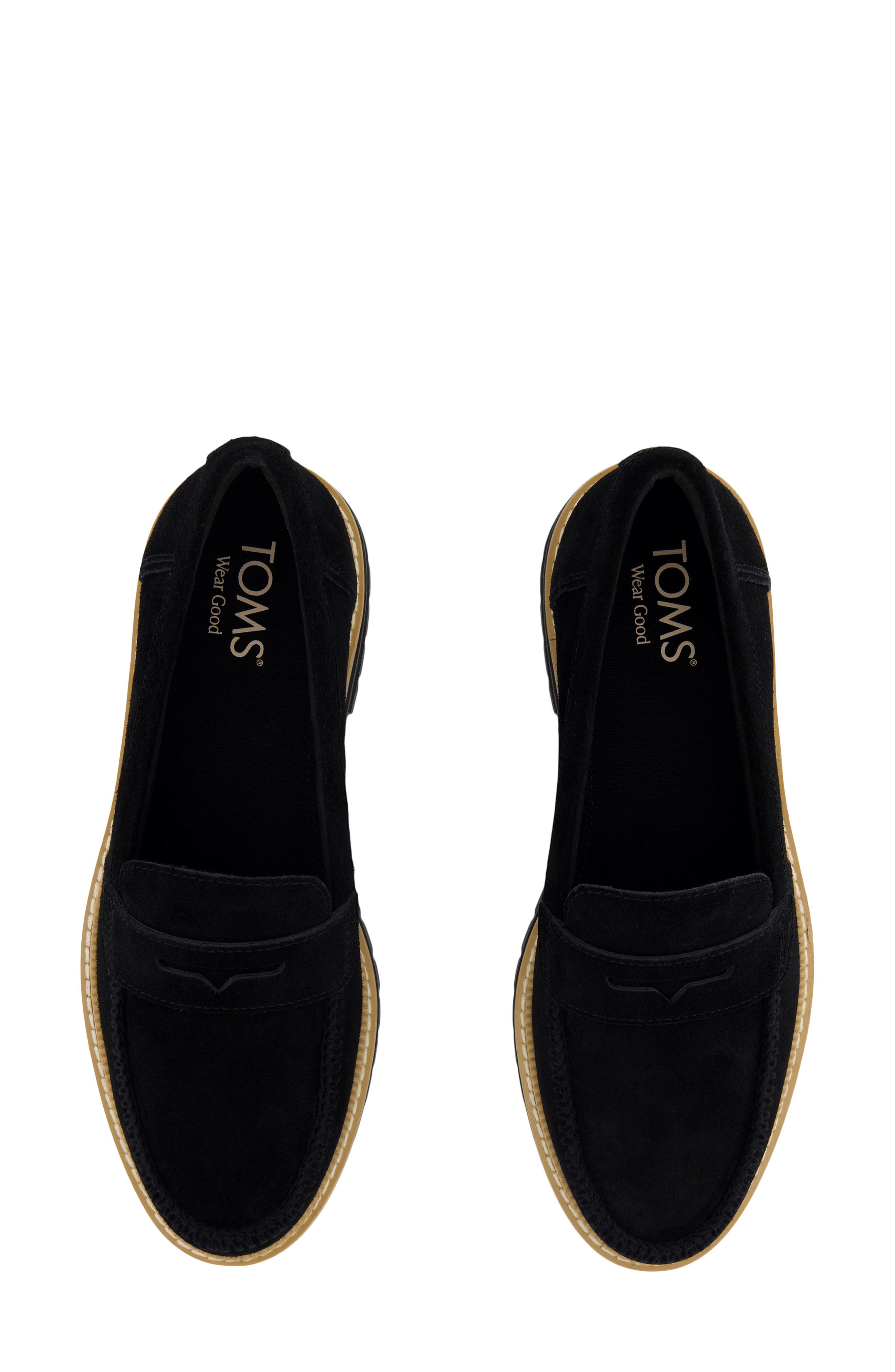 Cara Platform Penny Loafer, Alternate, color, BLACK