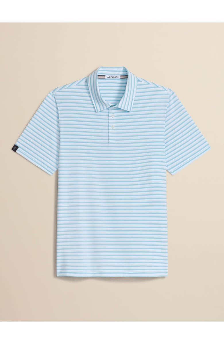 ASHWORTH GOLF Ivy Stripe Polo, Main, color, Seaside