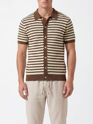Walker & Hunt Striped Resort Knitted Shirt
