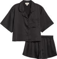 Open Edit Boxy Stretch Satin Short Pajamas