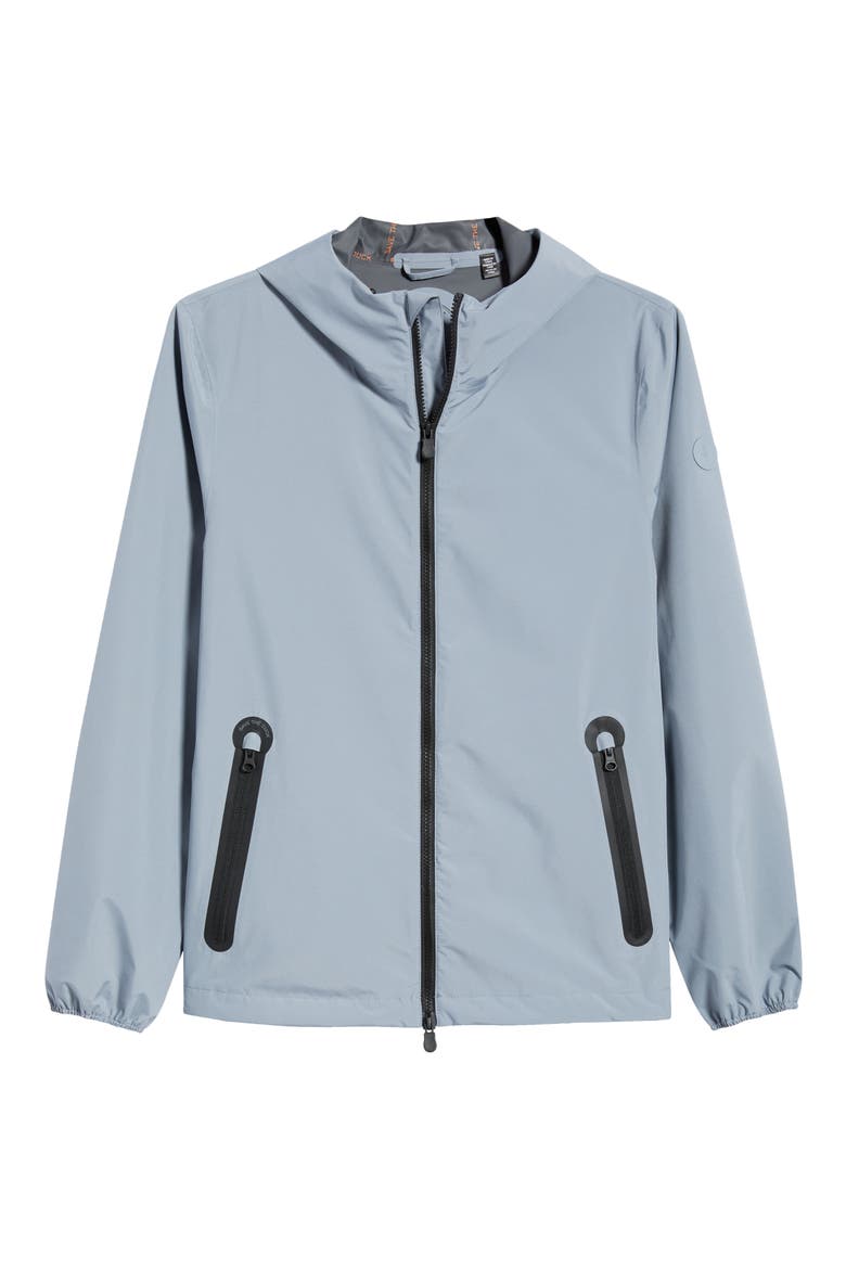 Drop Hooded Rain Jacket, Alternate, color, RAIN GREY