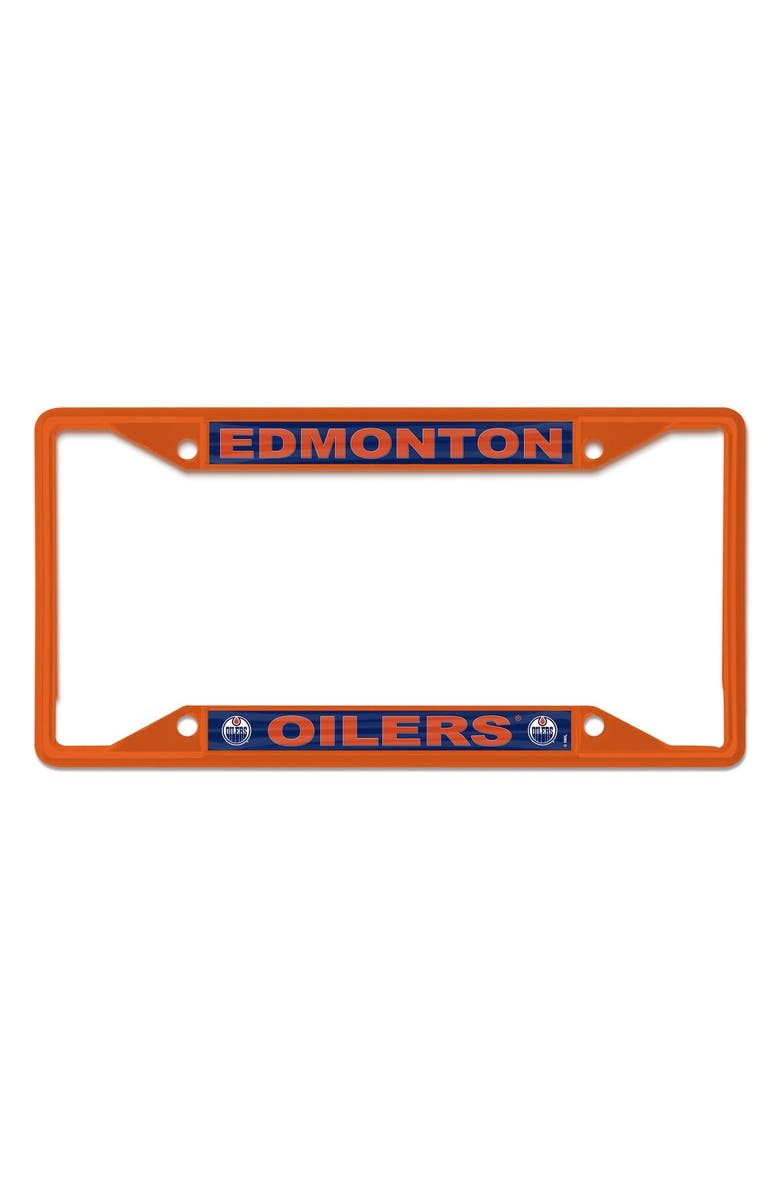 WINCRAFT Edmonton Oilers Chrome Color License Plate Frame, Main, color, 
