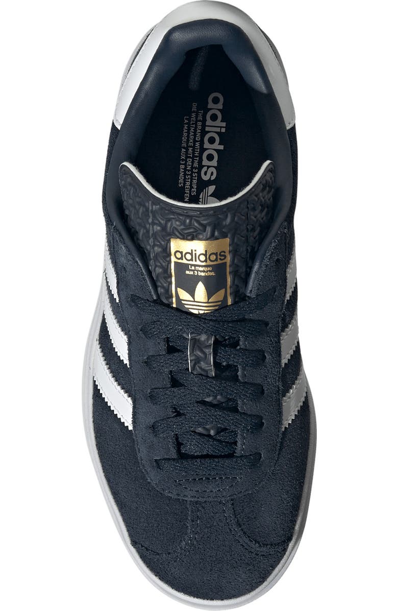 adidas Kids' Gazelle Bold Sneaker, Alternate, color, Aurora Ink/ White/ Gold