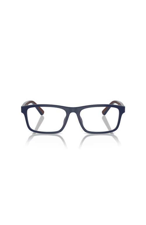 Polo Ralph Lauren 56mm Rectangle Optical Glasses In Blue