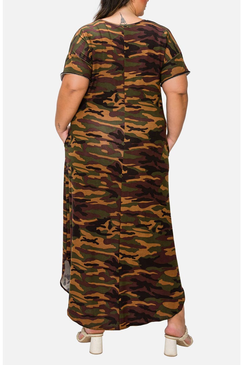 Katt Camo Pocket Maxi Dress, Alternate, color, CAMO
