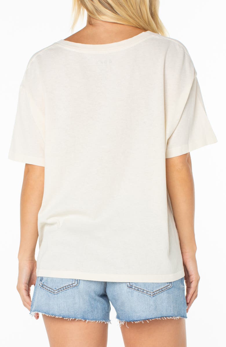 Roxy Floral Oversize V-Neck Graphic T-Shirt, Alternate, color, Cloud Dancer