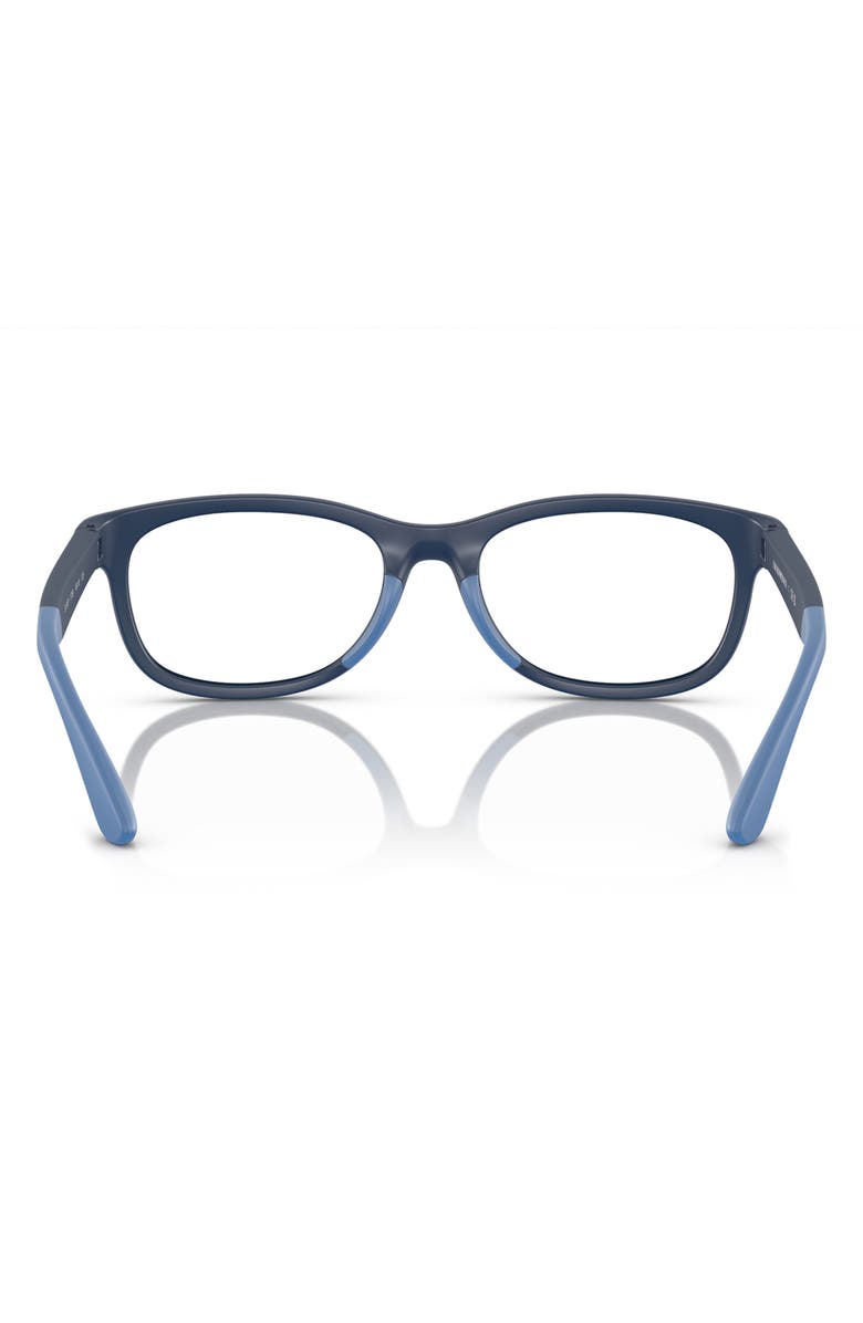 Emporio Armani Kids' 49mm Small Pillow Optical Glasses, Alternate, color, Matte Blue / Demo Lens