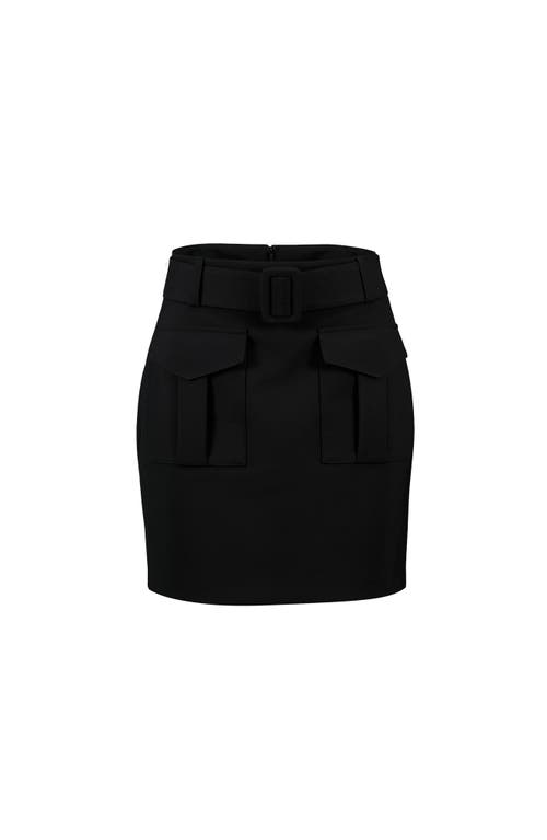 Ivonne Plain Skirt With Pockets In Black