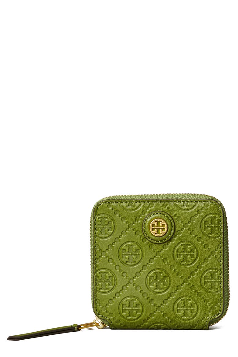T Monogram Leather Wallet, Main, color, SHISO