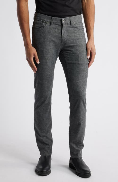 Brax Chuck Modern Fit Plaid Five-Pocket Pants in Graphite 