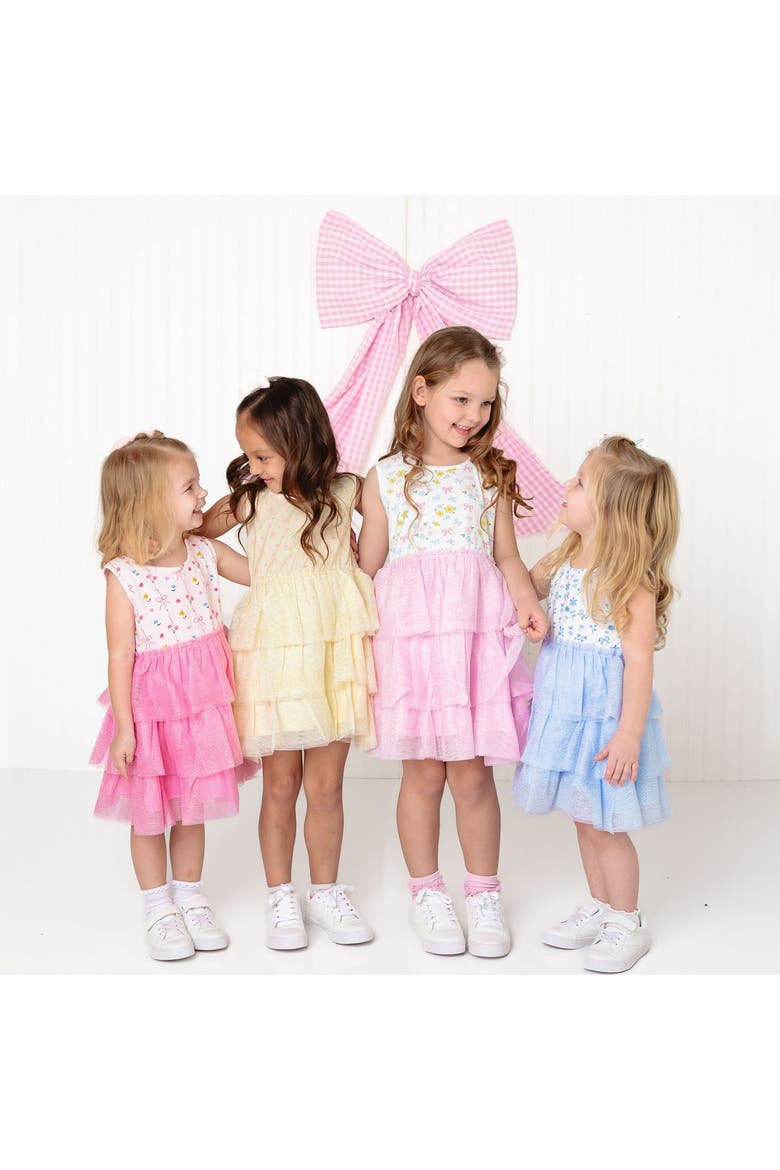Lemon Floral Tank Tutu Dress, Alternate, color, Pastel Yellow