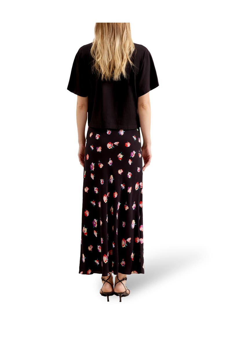 Ro&Zo Ditsy Bias Cut Maxi Skirt, Alternate, color, 