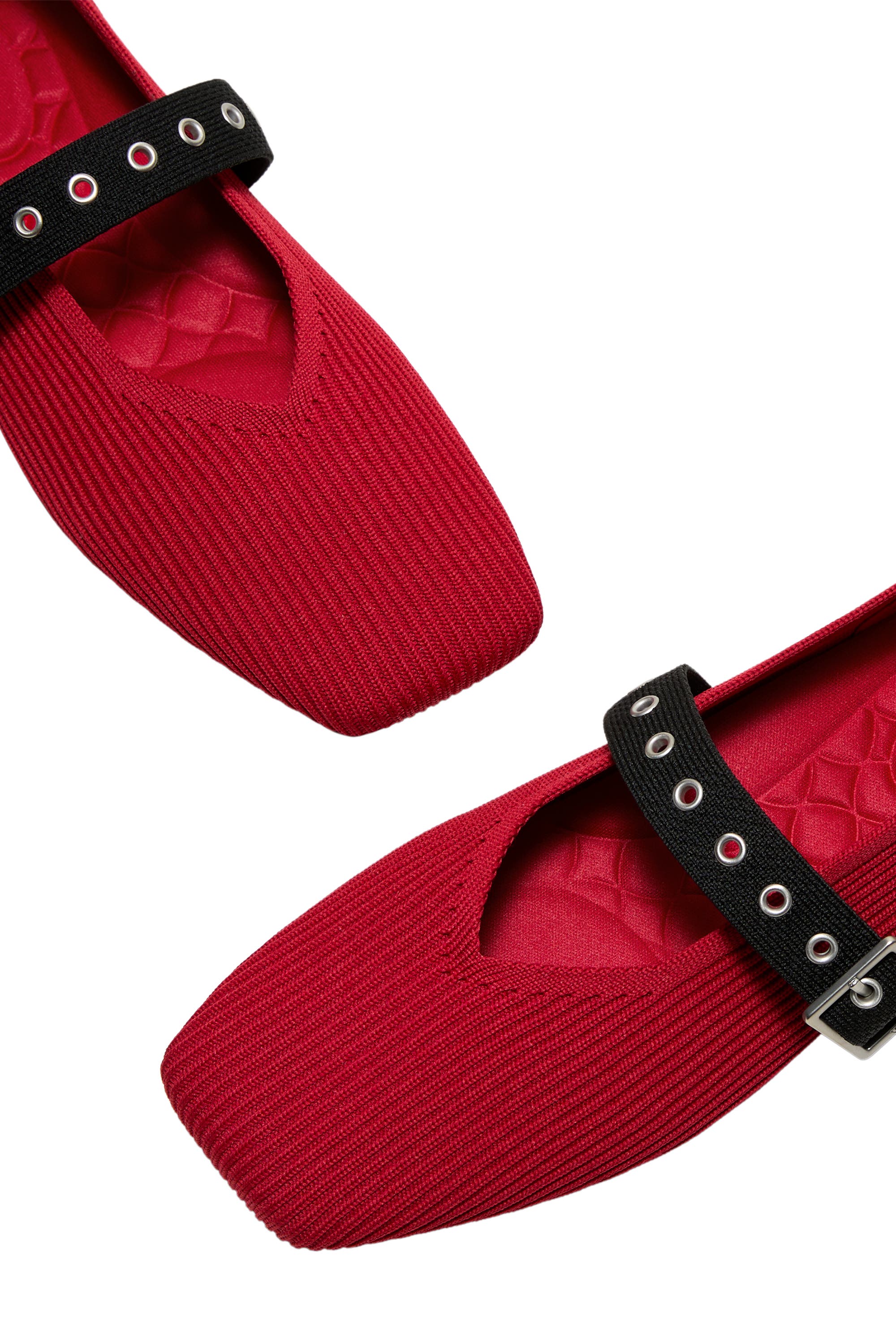 Myriel Square-Toe Ballet Flats Margot Mary Jane 3.0, Alternate, color, RUBY RED/BLACK