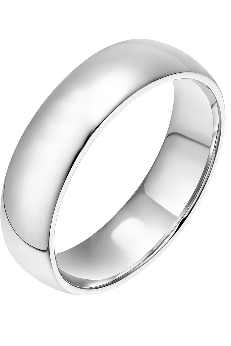 Sterling Silver 5MM Thick Wedding Band, Main, color, Silver