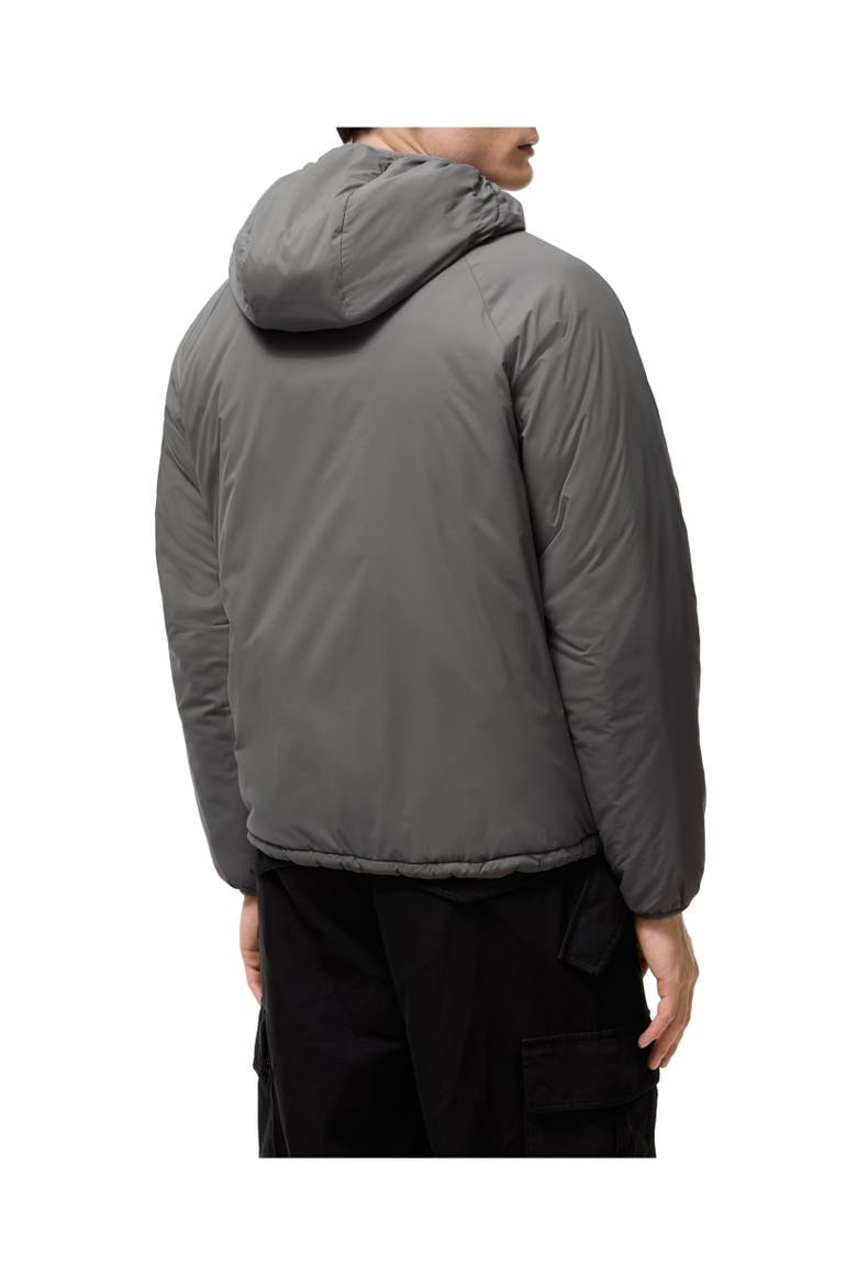 Packable Nylon Dunwich Hooded Jacket, Alternate, color, Graphite grey