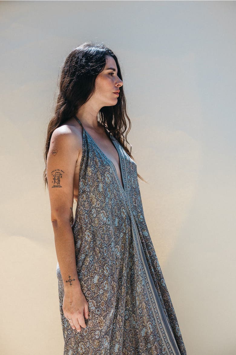 Classic Silk Dress Ivy, Alternate, color, Grey