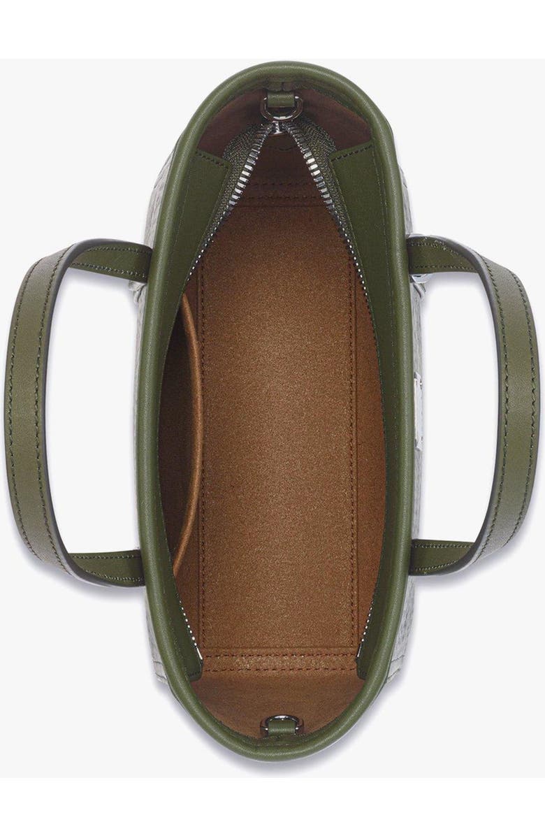 MCM Mini Toni Top-Zip Shopper in Visetos, Alternate, color, Green