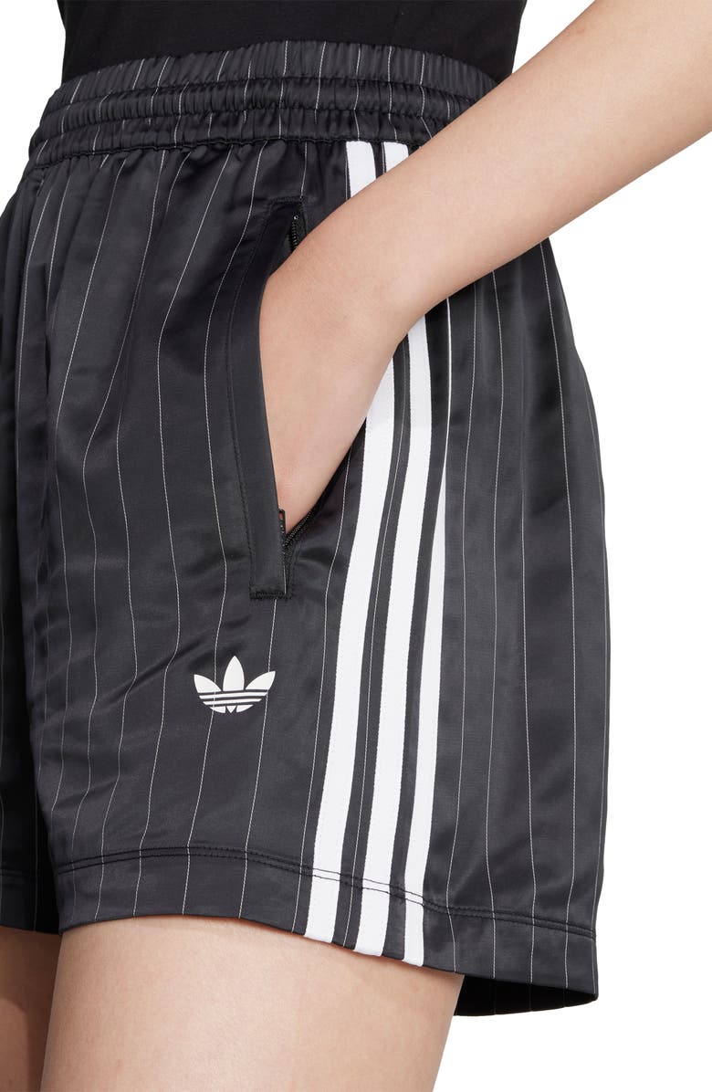 adidas 3-Stripes Pinstripe Satin Shorts, Alternate, color,