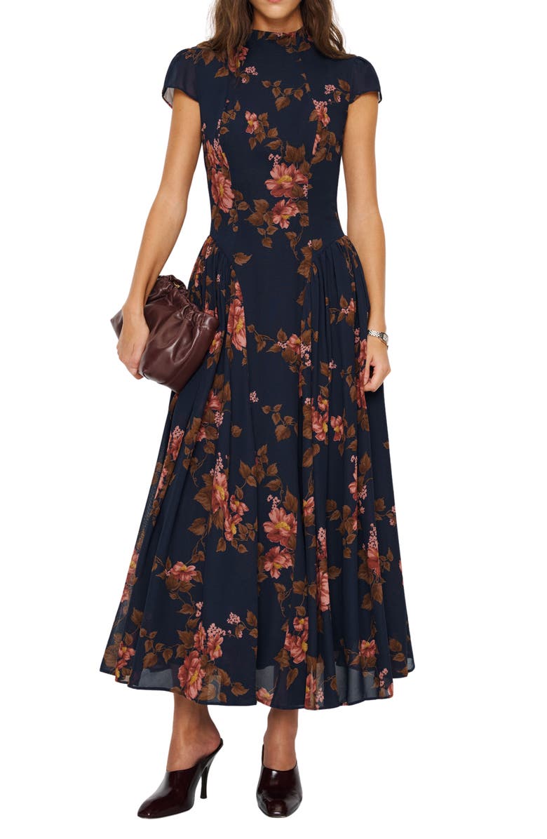 Reformation Maven Floral Print Maxi Dress, Alternate, color, Lyric
