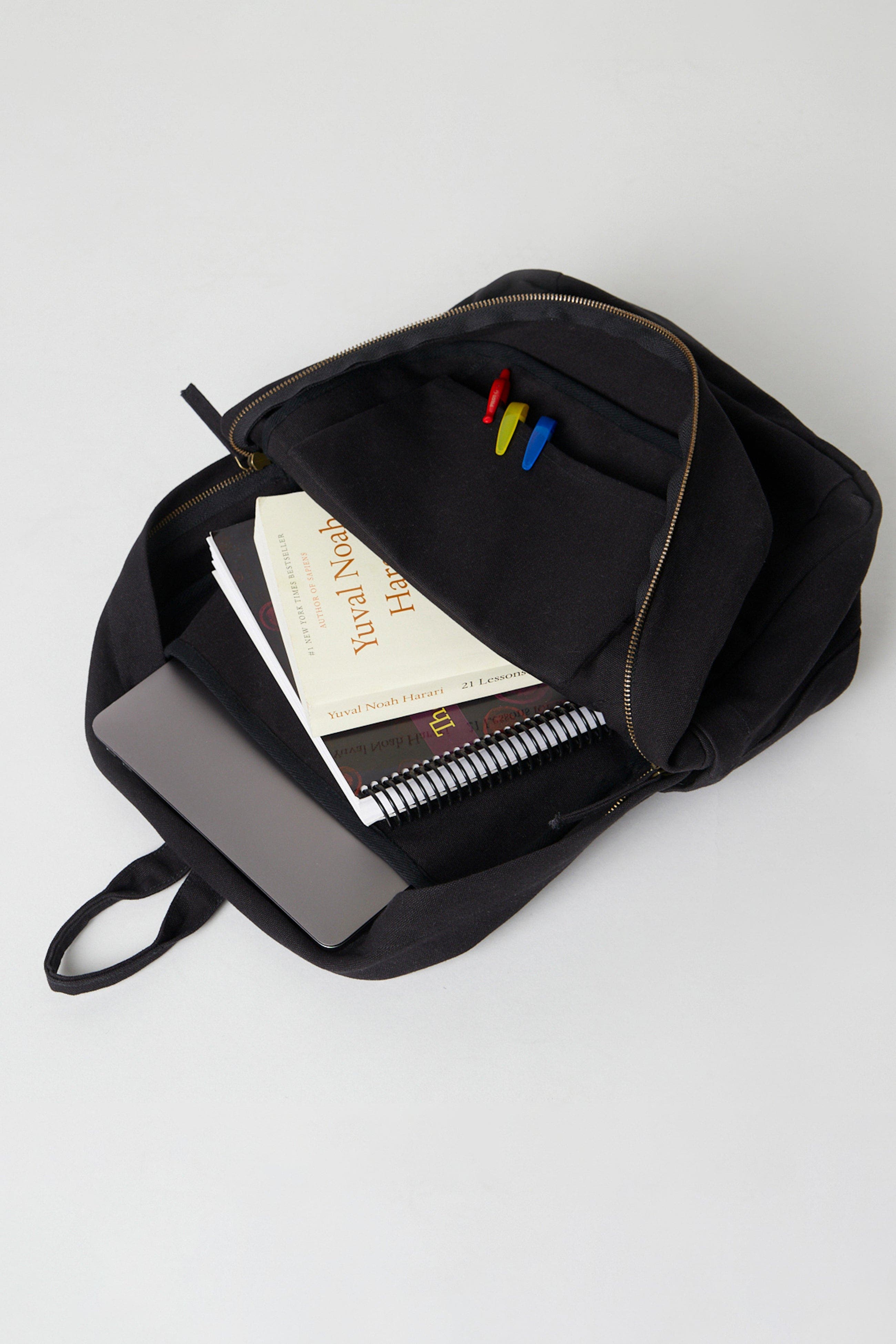 Terra Thread Organic Cotton Backpack, Alternate, color, Ivory Black