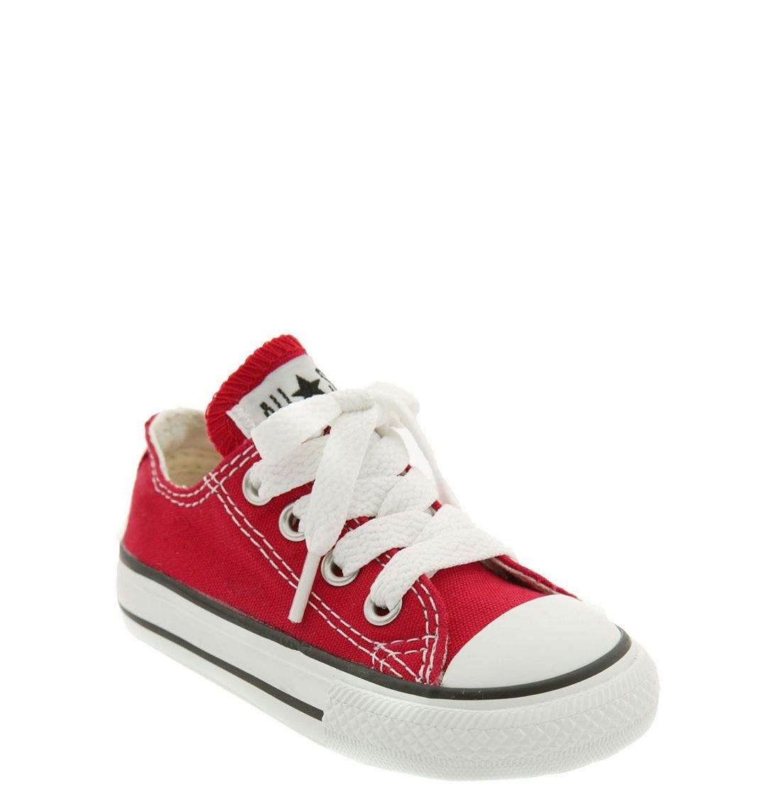 Chuck Taylor® Low Top Sneaker, Main, color, RED