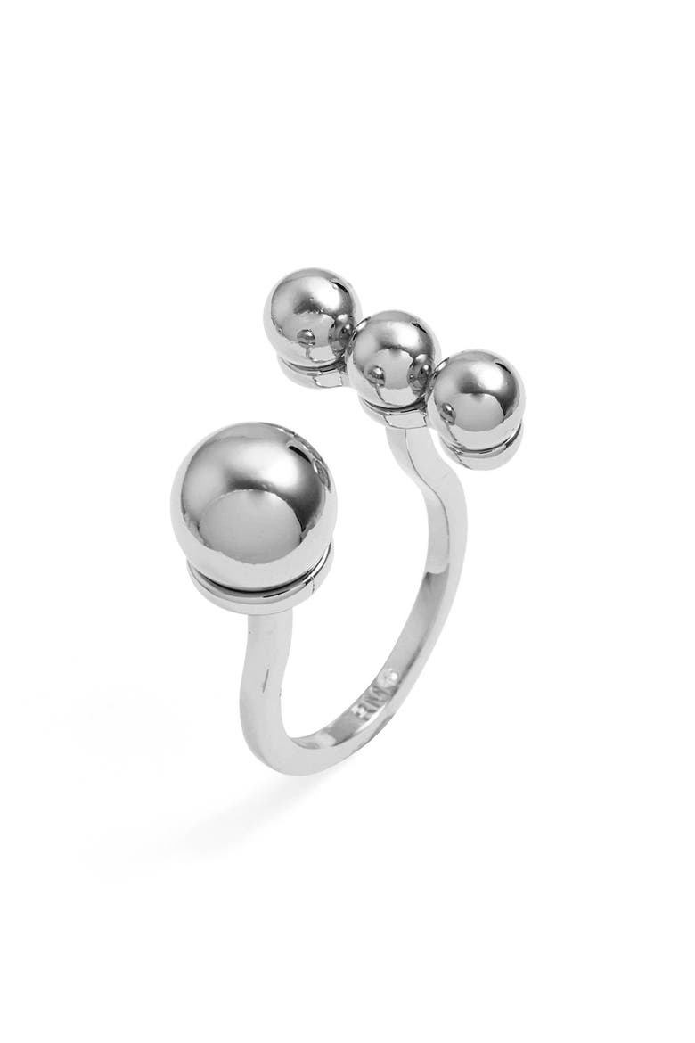 Beaded Ring, Main, color, SILVER