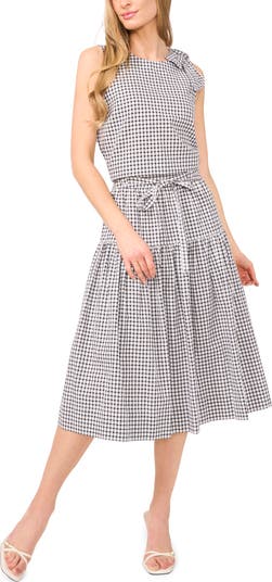 売れ筋商品|||セセ カットソー トップス レディース Women's Gingham Bow-Shoulder Sleeveless Top Rich Black CeCe Gingham Bow Shoulder Top | Nordstrom