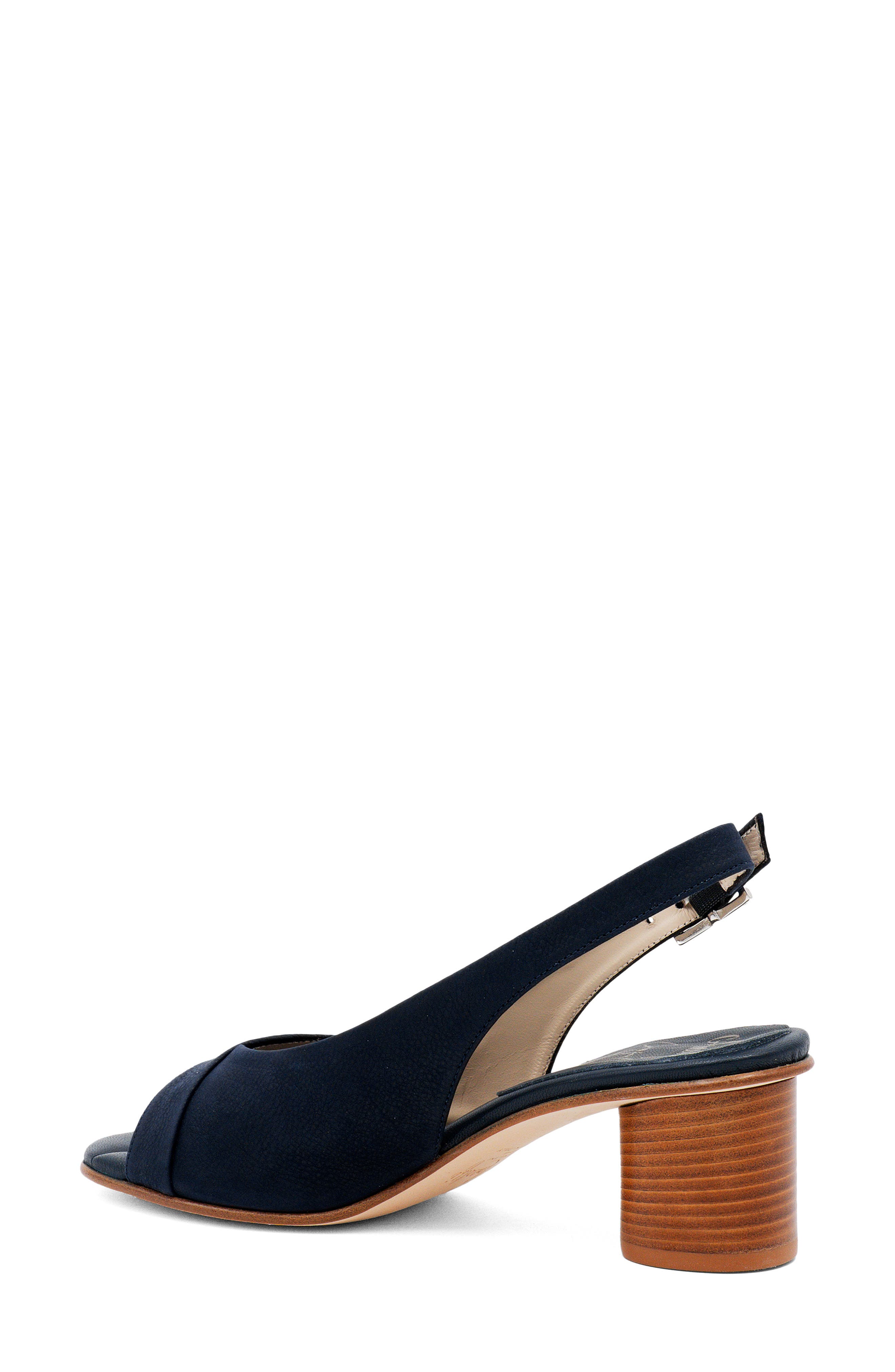 Amalfi by Rangoni Elevato Slingback Sandal, Alternate, color, Navy Long Beach