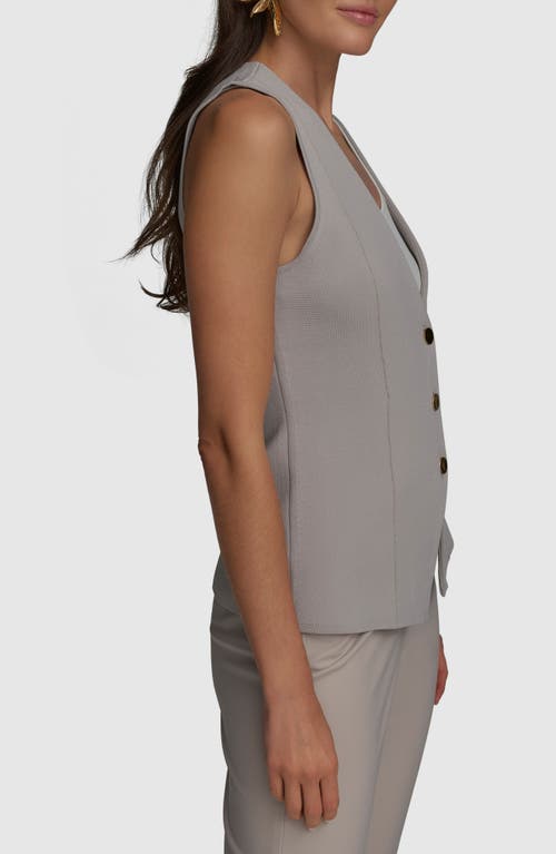DONNA KARAN DONNA KARAN NEW YORK BUTTON-UP KNIT VEST 