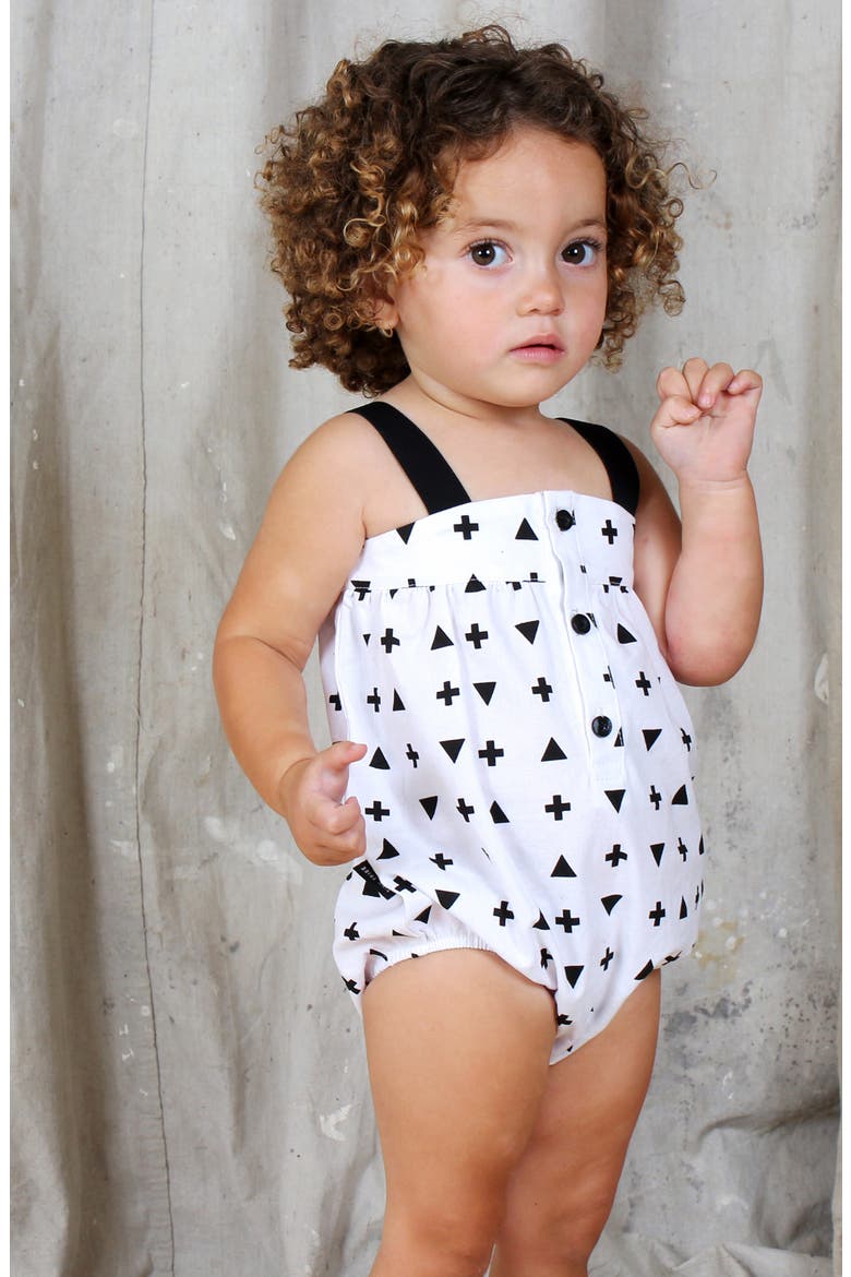 Graphic Print Balloon Bodysuit, Alternate, color, WHITE/ BLACK