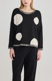 LUUKAA Asta Printed Cotton Jersey Top